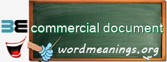 WordMeaning blackboard for commercial document